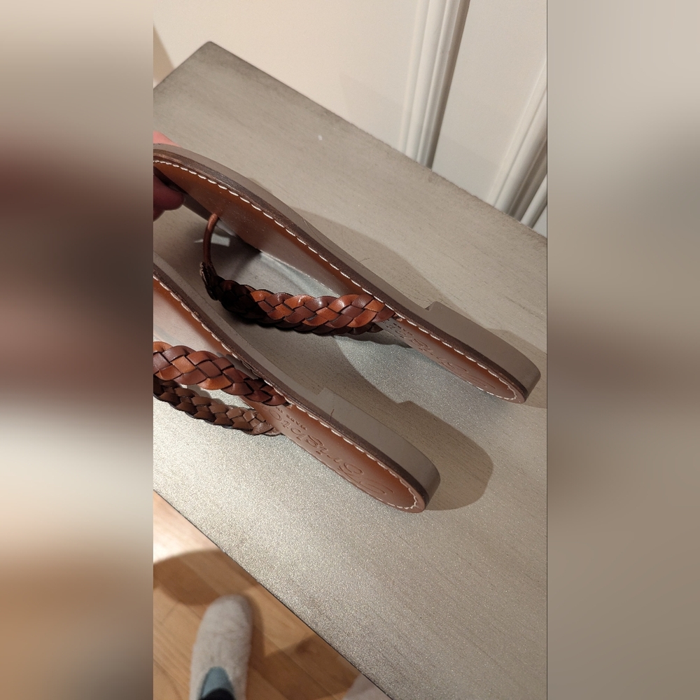 Brighton Tan Braided Sandals with Silver Detail - Picture 5 of 12
